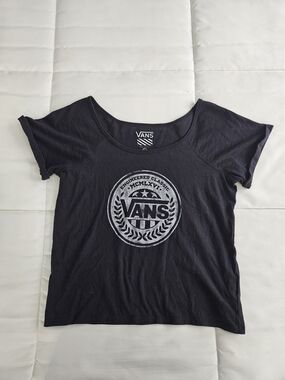 Vans Black Scoop Neck Short Sleeve Tee